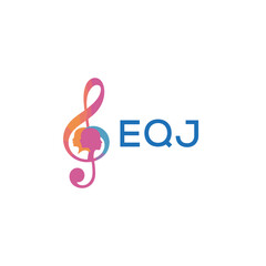 EQJ &ldquo;Creative music logo with human silhouettes and treble clef in gradient colors, EQJ Later Logo, modern artistic design isolated on white background&rdquo;
