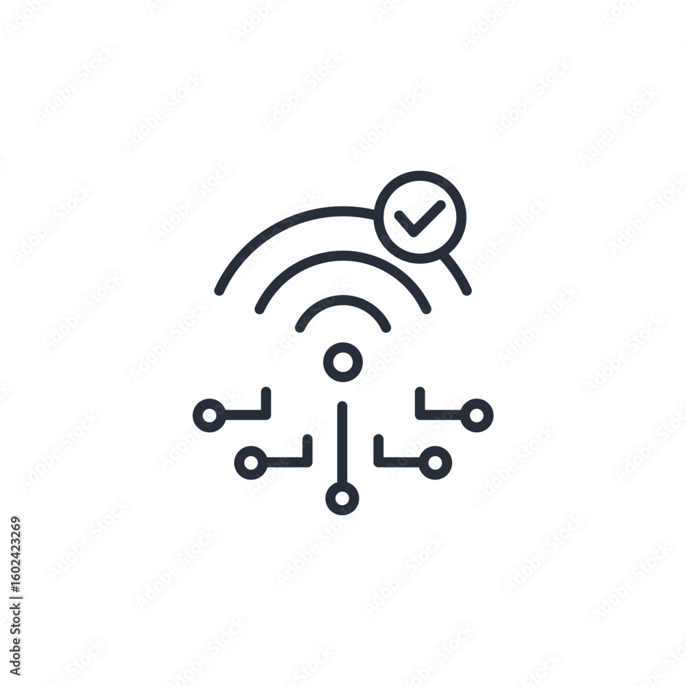 Poster connection icon. vector.editable stroke.linear style sign for use web design,logo.symbol illustratio