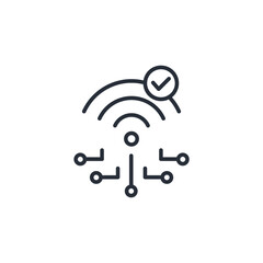 connection icon. vector.Editable stroke.linear style sign for use web design,logo.Symbol illustration.