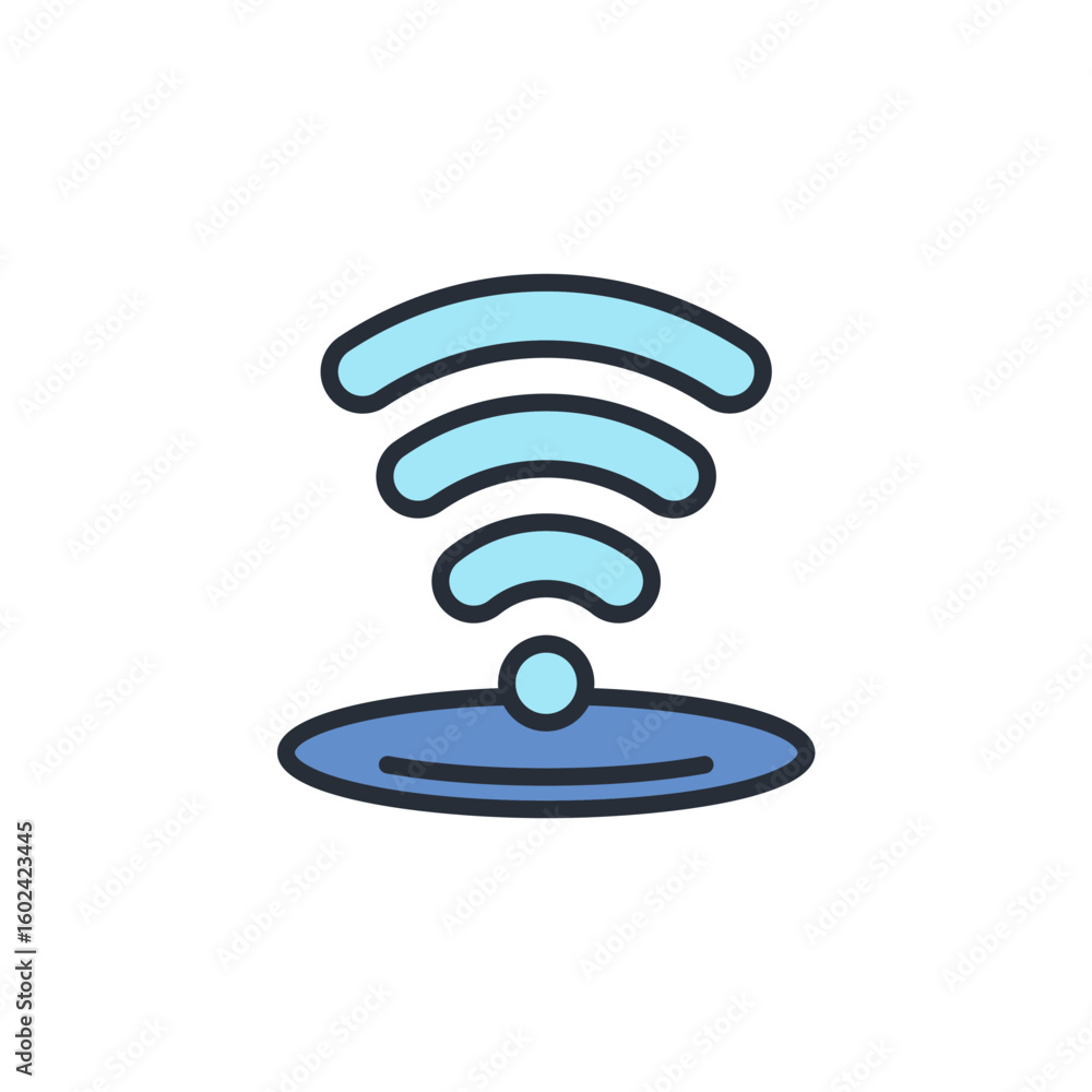 Poster wifi icon. vector.editable stroke.linear style sign for use web design,logo.symbol illustration.
