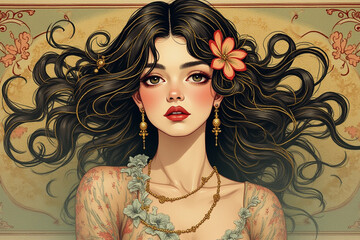 Top Art Nouveau Style illustrations 
