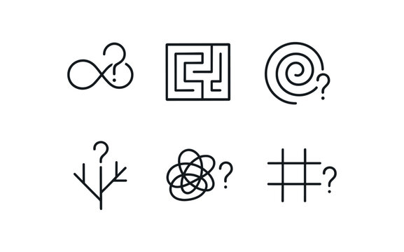 straight perfect out stroke icon mono icons style isolated confusion parado loop confusion mirror maze confusion spiral heli confusion fractal branch confusion disarray cluster confusion