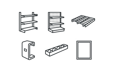 straight perfect out stroke icon mono icons style isolated shelf system gondola arm shelf system end cap rail shelf system wire decking shelf system shoring clip shelf system roller track