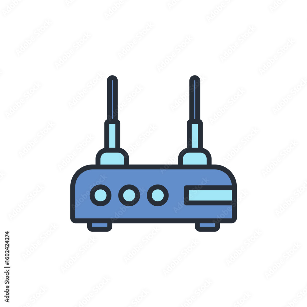 Poster modem icon. vector.editable stroke.linear style sign for use web design,logo.symbol illustration.