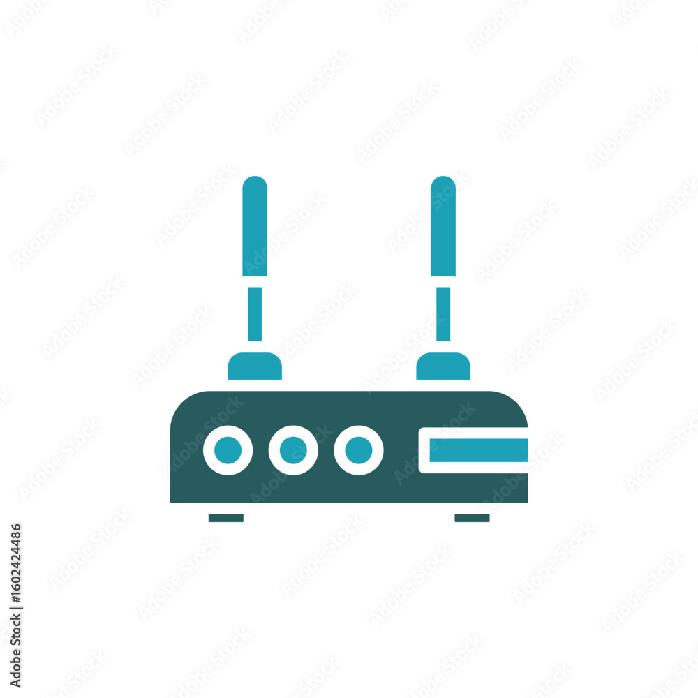 Poster modem icon. vector.editable stroke.linear style sign for use web design,logo.symbol illustration.