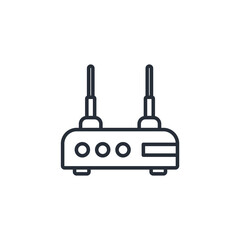modem icon. vector.Editable stroke.linear style sign for use web design,logo.Symbol illustration.