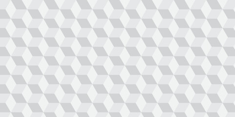 White geometric cube creative concept triangle overlap square technology background. digital cubes fabric and wallpaper grid block texture background.	