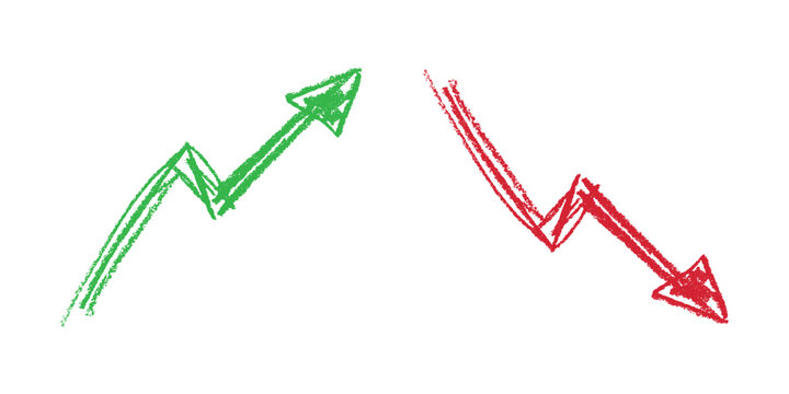 Hand drawn arrow symbol. Business clipart. Single element for design