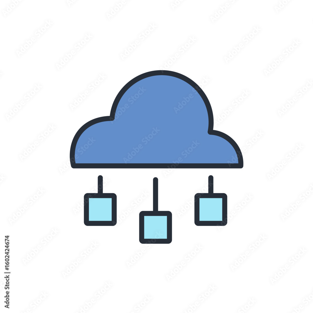 Poster computing icon. vector.editable stroke.linear style sign for use web design,logo.symbol illustration