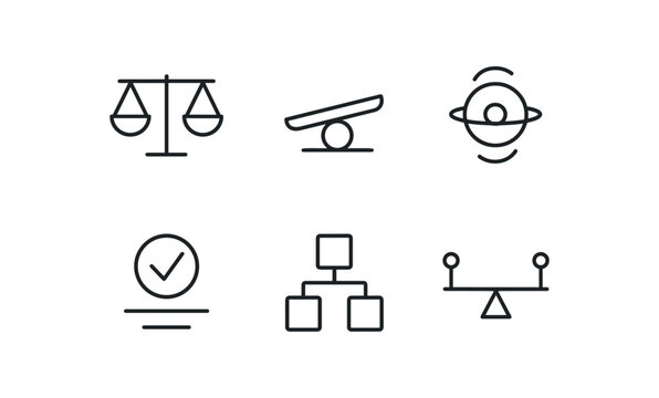 straight perfect out stroke icon mono icons style isolated balance scale beam balance board rocker balance gyro sensor balance check indicator balance algorithm module balance stability bar