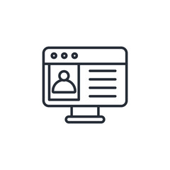 online icon. vector.Editable stroke.linear style sign for use web design,logo.Symbol illustration.