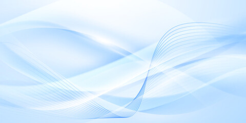 Naklejka premium Blue waves abstract background, modern design, vector illustration