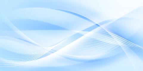 Naklejka premium Blue waves abstract background, modern design, vector illustration