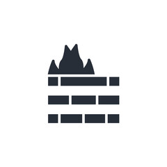 firewall icon. vector.Editable stroke.linear style sign for use web design,logo.Symbol illustration.