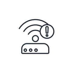 disconnected icon. vector.Editable stroke.linear style sign for use web design,logo.Symbol illustration.