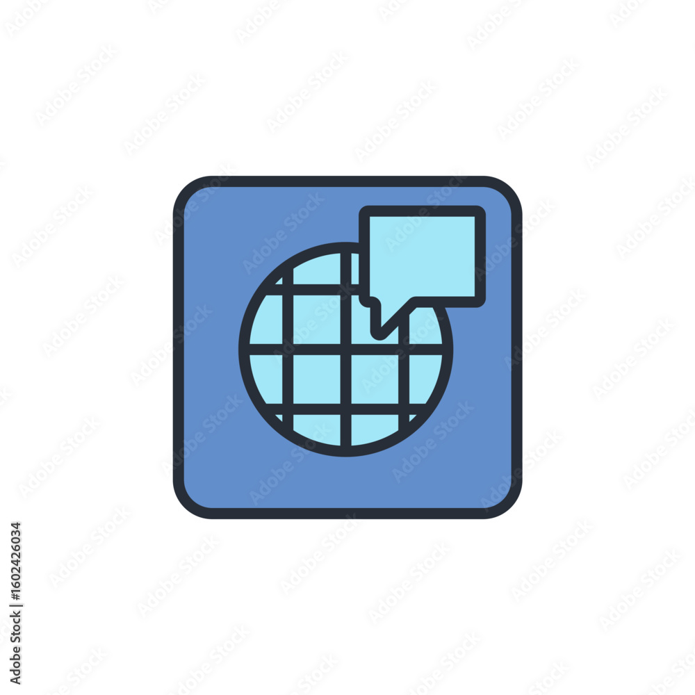 Poster application icon. vector.editable stroke.linear style sign for use web design,logo.symbol illustrati