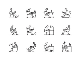 Remote Workers Journey Ultra Minimalist Collection