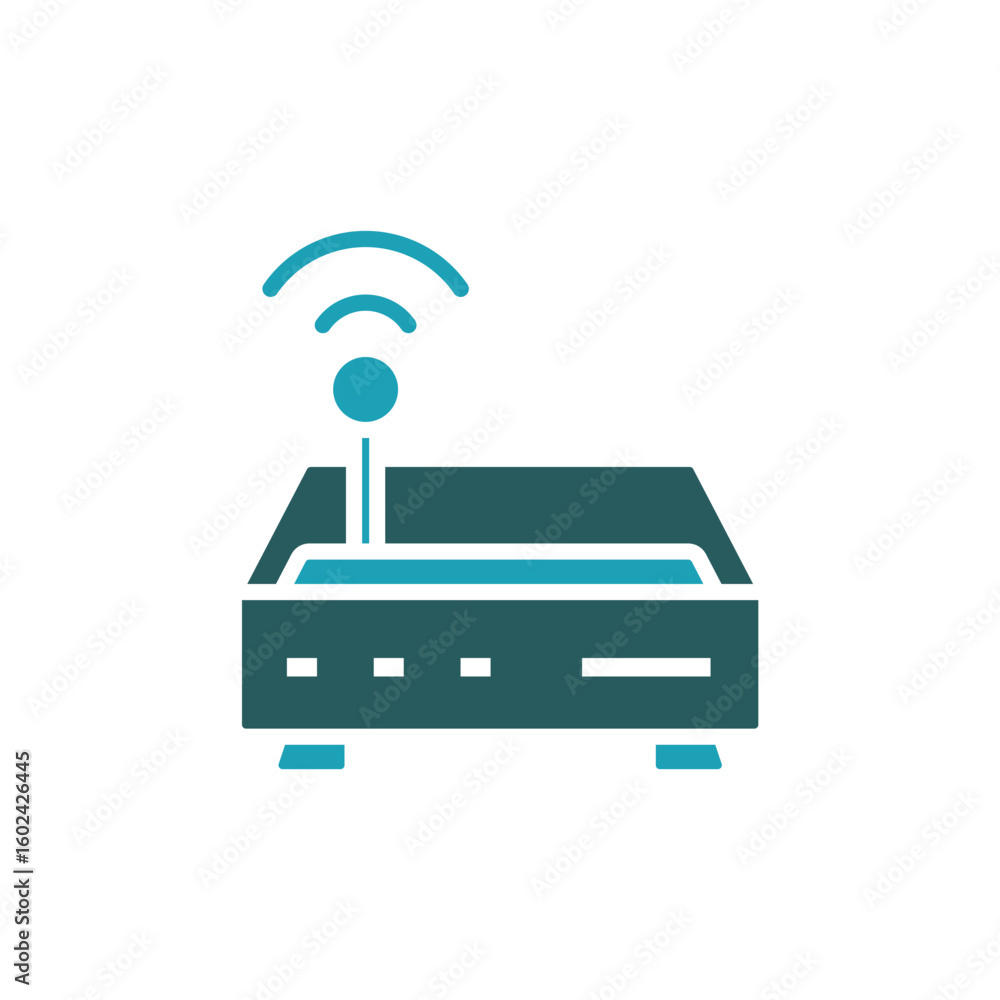 Poster router icon. vector.editable stroke.linear style sign for use web design,logo.symbol illustration.