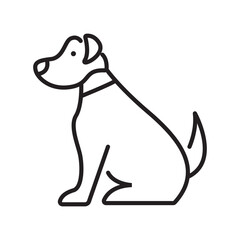 Single outline icon of a dog, designed in editable stroke. Great for pet, animal care, or domestic animal themes.