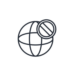 offline icon. vector.Editable stroke.linear style sign for use web design,logo.Symbol illustration.