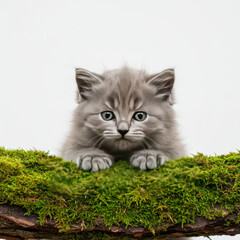 cat on grass