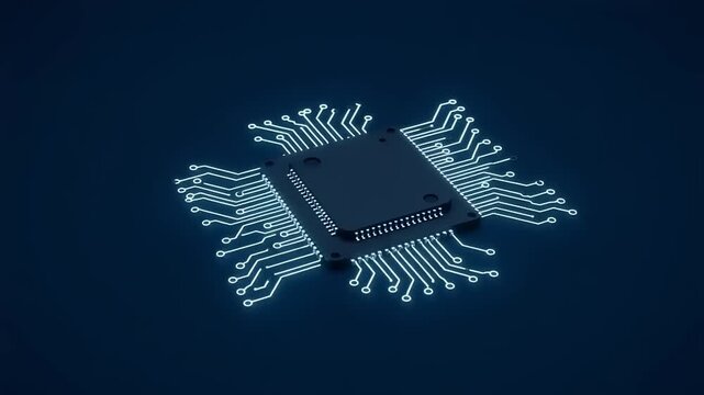 Illuminated computer chip