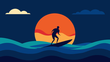 person surfboard paddling sunset