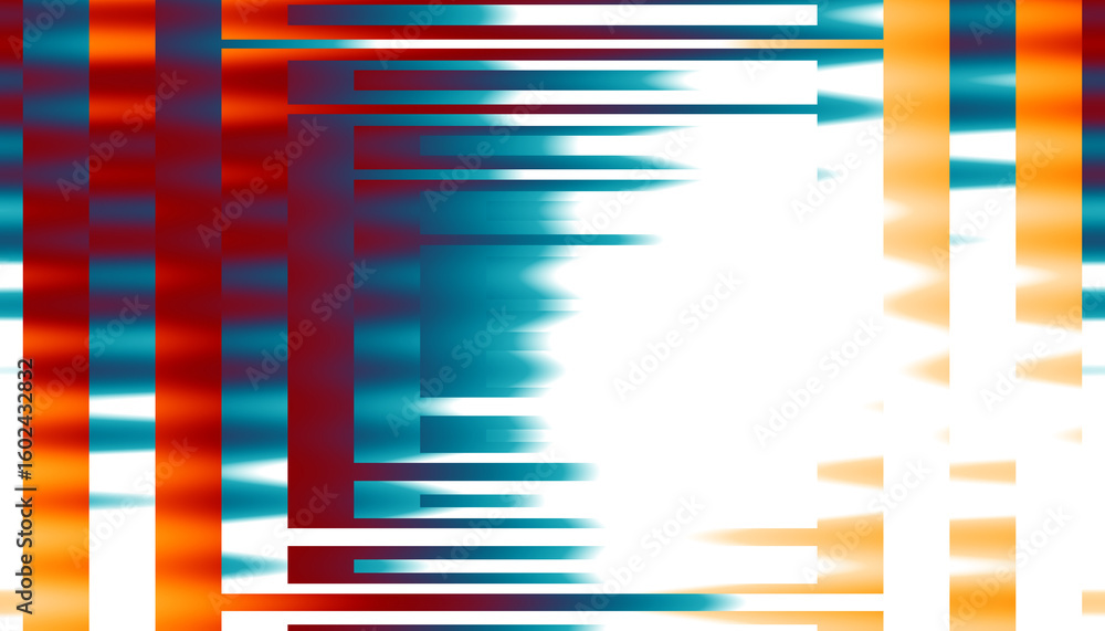 Poster retro style abstract pattern with colorful geometric shapes overlay