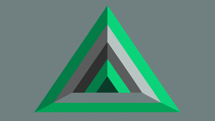 Triangular Geometric Mesh Green Gray