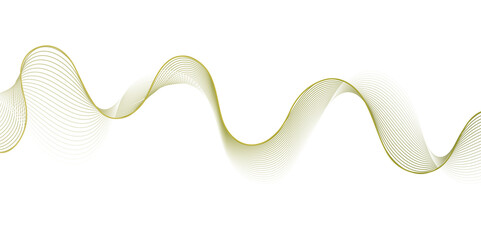 A minimalist abstract background featuring delicate, undulating lines in a soft golden hue, creating a continuous wave pattern against a pristine white backdrop, conveying fluidity and elegance.