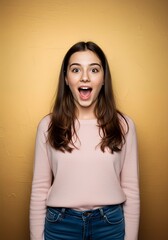 A teen looking amazed with open mouth.