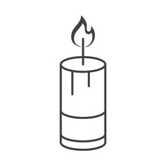burning and melting candle icon vector illustration