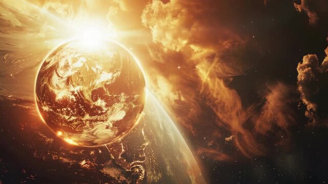An artistic representation of an apocalyptic scenario
