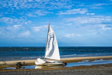Marina and Beach in Arcachon, Gironde, France, Europe