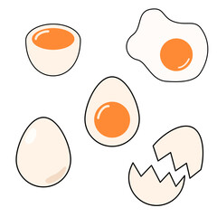 卵 イラスト ゆで卵 殻