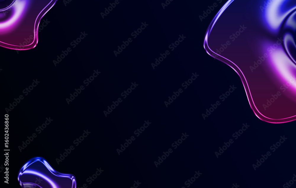 Aufkleber modern abstract background with vibrant fluid shapes and neon glow for dynamic presentations or futu