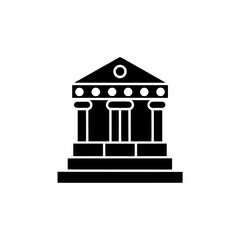 creative details Greek Temple Icon Vector Illustration