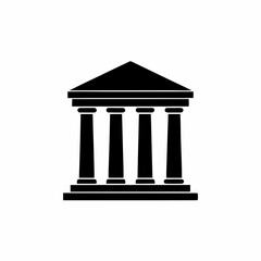 creative details Greek Temple Icon Vector Illustration