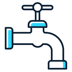 water tap isolated on white Single-handle water faucet Chrome plated, with a simple design isolated  bathroom, plumbing  valve, drip  on solid white background
