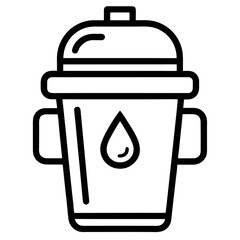 Vector icon cup of coffee. Paper cup logo template. Takeaway concept. Illustration isolate coffee  drink, cup on white background. Flat design.