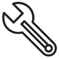  wrench and bolt wrench and nut icon. Simple element illustration from tools concept. wrench and nut editable symbol design tool, razor metal on white background. Can be use for web and mobile.