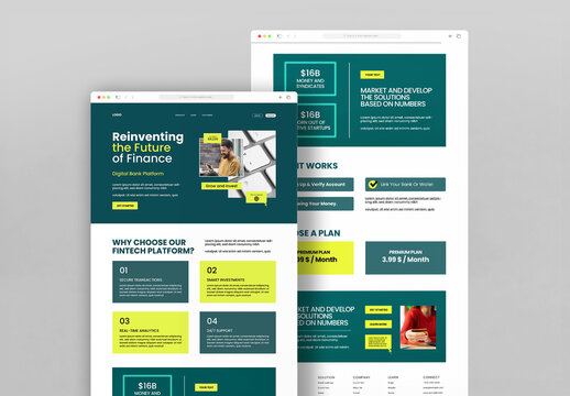 Digital Banking Platform Landing Page