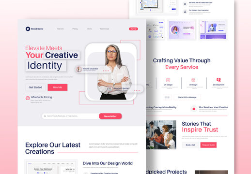 Modern Portfolio Creative Agency Landing Page Template