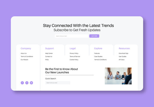 Modern Website Footer Section Templates Dark And Light