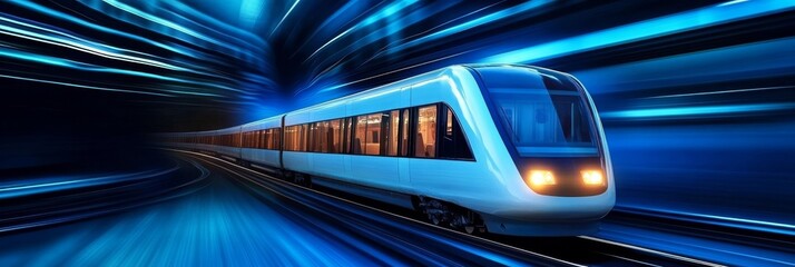 Fototapeta premium Futuristic Bullet Train Design High-Speed Technology for Efficient and Modern Commuting Solutions.