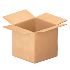 Open box icon  png sticker, 3D clay texture design, transparent background