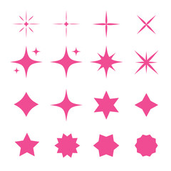 Retro Bright Sparkle Star Element Set