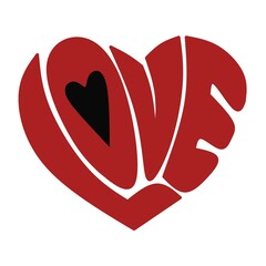 Love text on hearth shape design vector on white background,love texl design illustration,love word on red hearth shape image, love text hewrth shape vector