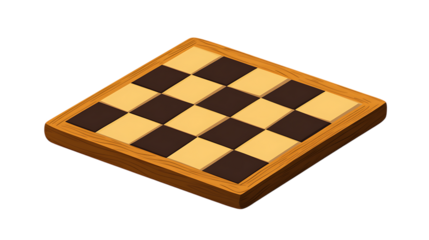 Wooden checkers board flat icon Board games png