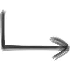 arrows handdrawn brush style. arrow shape paint icon symbol vector illustration